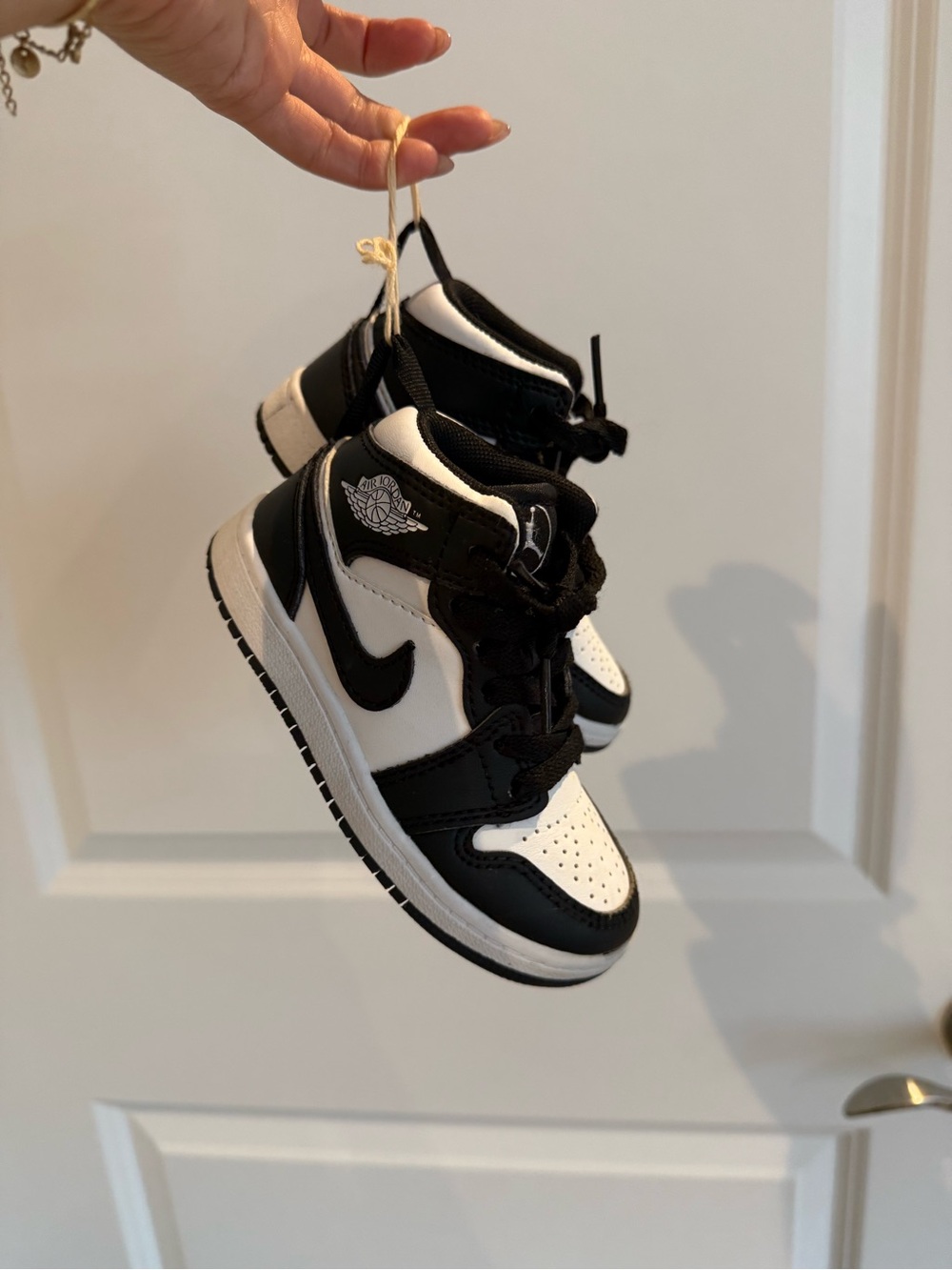 Nike Kids Black and White Mid-Top Sneakers
